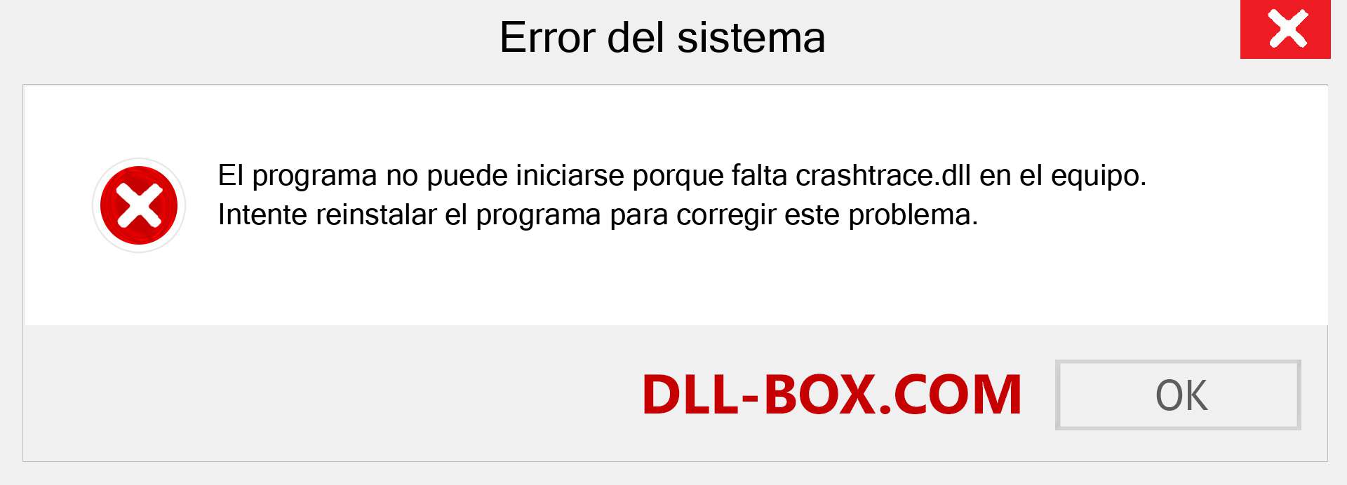 ¿Falta el archivo crashtrace.dll ?. Descargar para Windows 7, 8, 10 - Corregir crashtrace dll Missing Error en Windows, fotos, imágenes